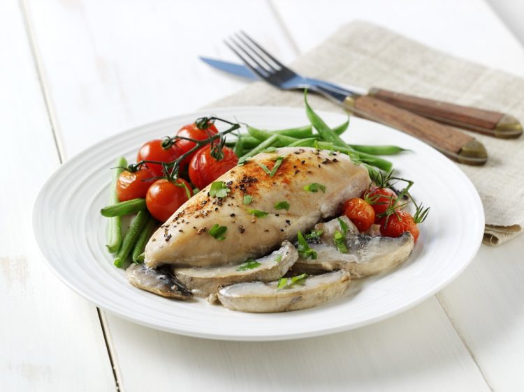 Dinner recipe Baked chicken with mushrooms LighterLife