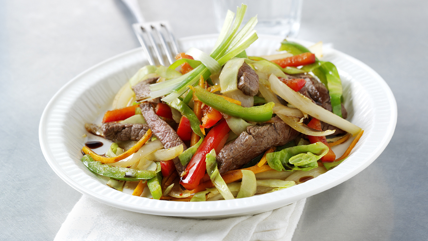 Chilli and ginger beef stir-fry