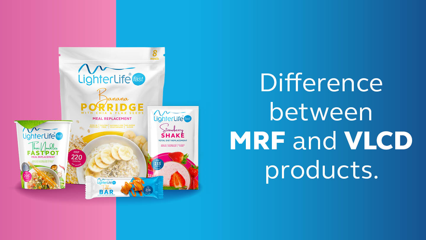 What are the differences between LighterLife’s MRF and VLCD Products?