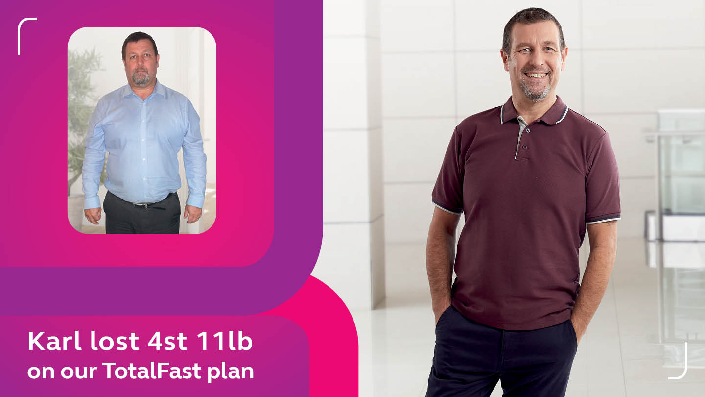 Karl Pay lost 4st 11lb in 3 1/2 months