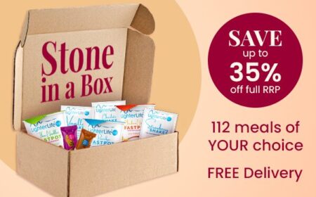Stone in a box promotion. Save up to £150. 112 meals of your choice. Free delivery.
