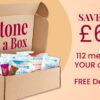 Stone in a box. Save up to £60 a week. 112 meals of your choice. Free delivery.