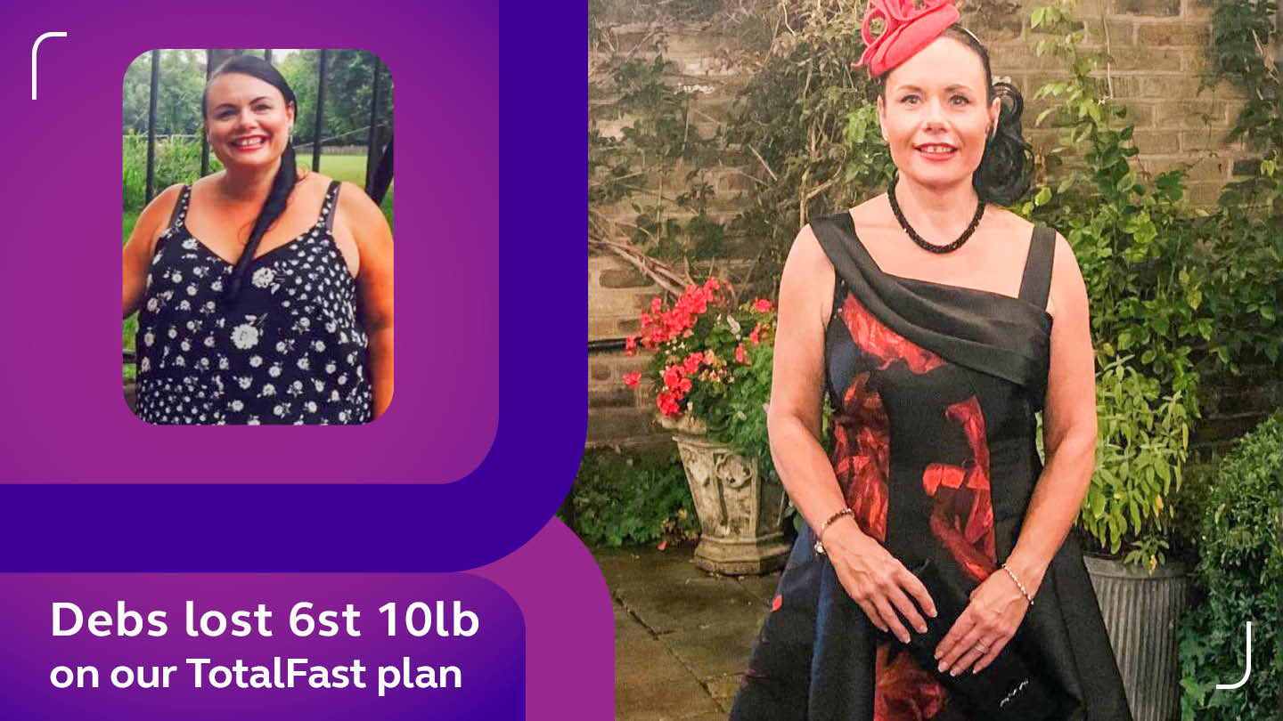 Debbie lost 6st 10lb on our TotalFast plan