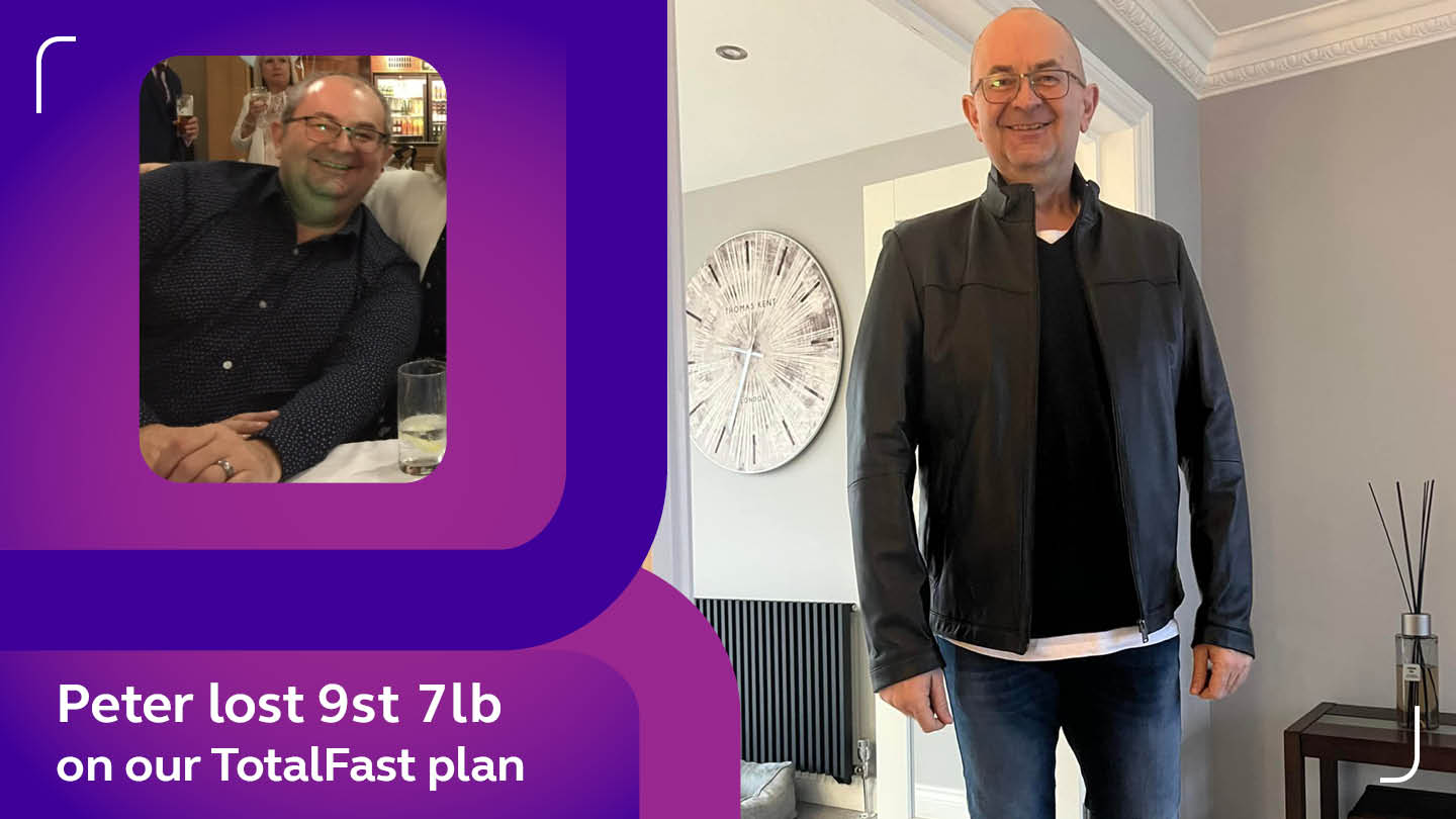 Peter lost 9st 7lbs on the TotalFast plan