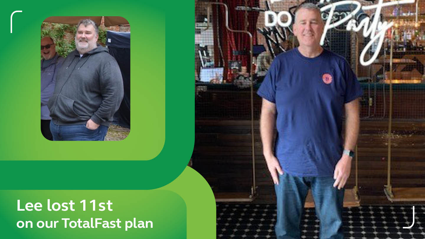 Lee lost 11 stone on our TotalFast VLCD plan