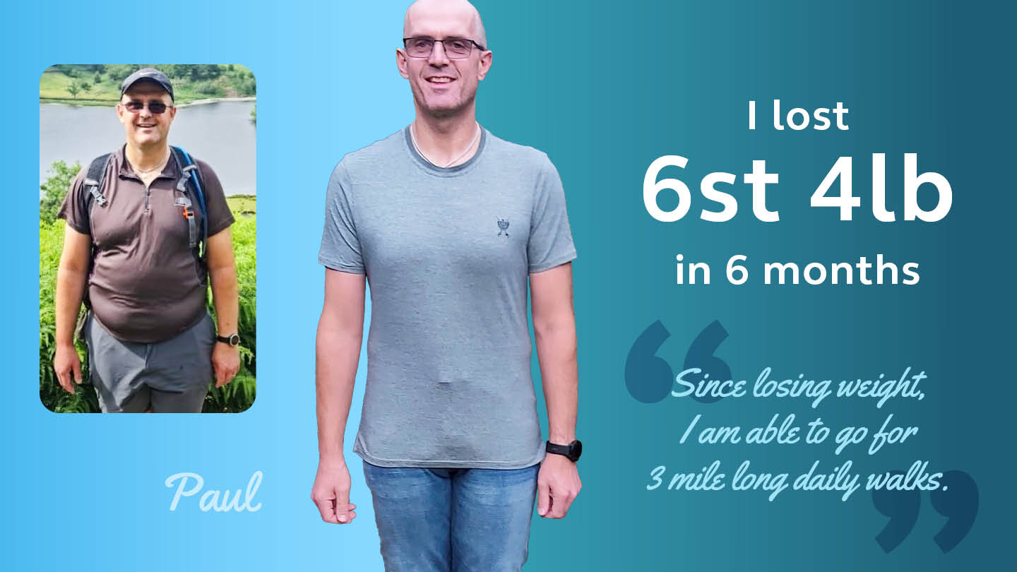 Paul loved the simplicity of our TotalFast Plan and lost 6st 4lb