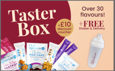 Taster Box Over 30 flavours! + £10 discount voucher + free shaker & Delivery