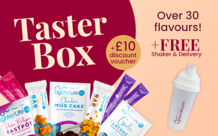 Taster Box Over 30 flavours! + £10 discount voucher + free shaker & Delivery