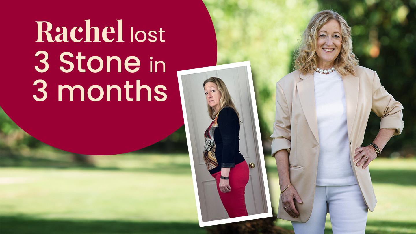 Rachel lost 3 stone in 3 months and can now touch her toes again