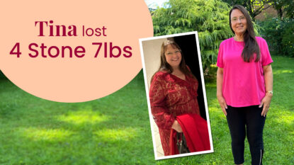 Tina has lost 4 stone and 7 pounds
