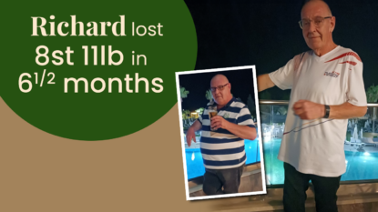 Richard lost 8 stone 11 pounds in 6 and a half months