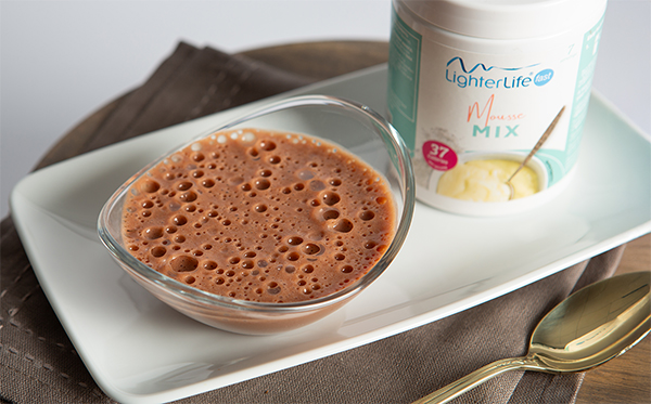 mousse mix in a glass bowl