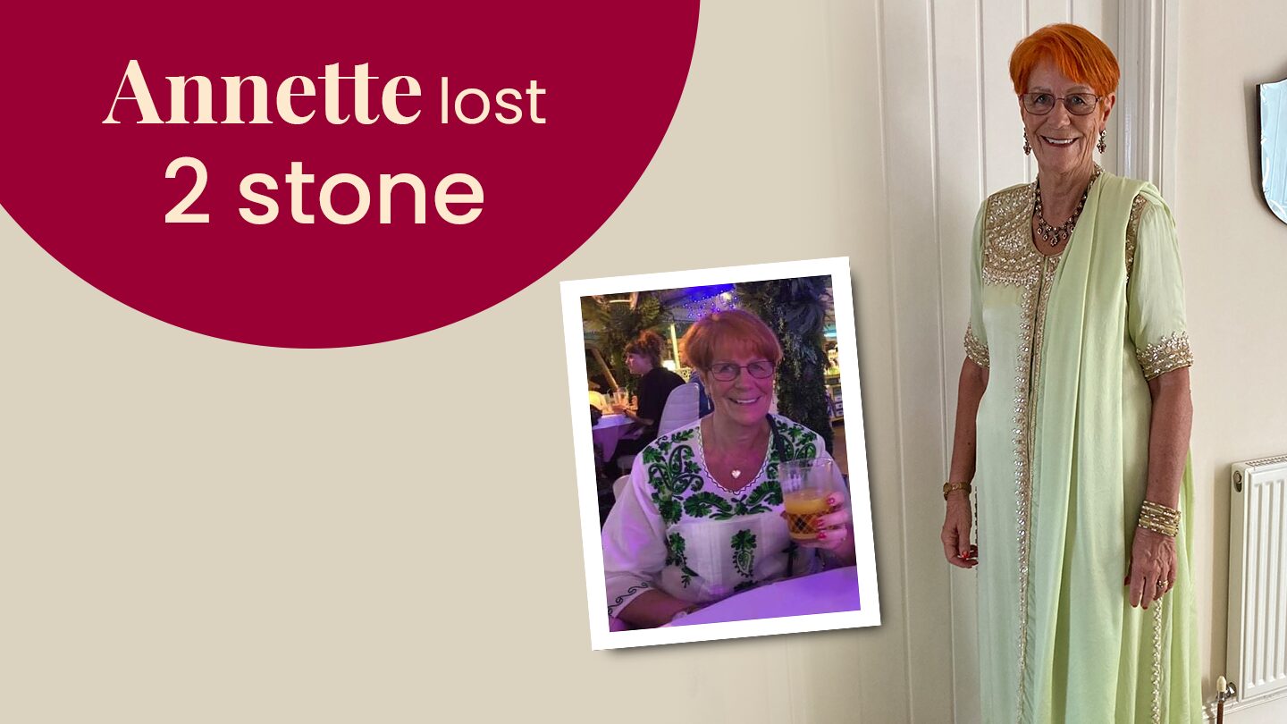 Annette lost 2 stone and no longer carries her COVID weight