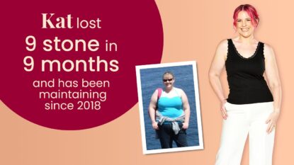Kat lost 9 stone in 9 months and has been maintaining since 2018