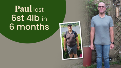 Paul lost 6 stone 4lb in 6 months