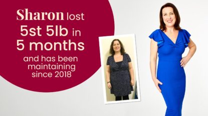 Sharon lost 3 stone 5lb in 5 months and has been maintaining since 2018