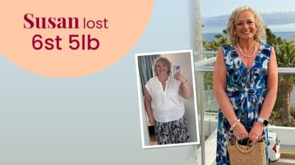 Susan lost 6 stone 5lb and shows her weight loss in her before and after photos.