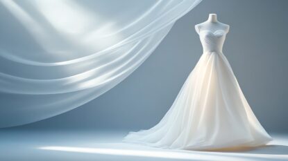 Chiffon wedding dress