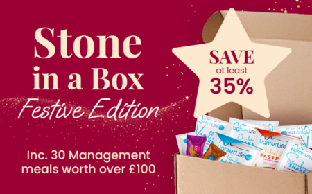 Stone in a Box Festive Edition including 30 Management meals worth over £100. SAVE at least 35%